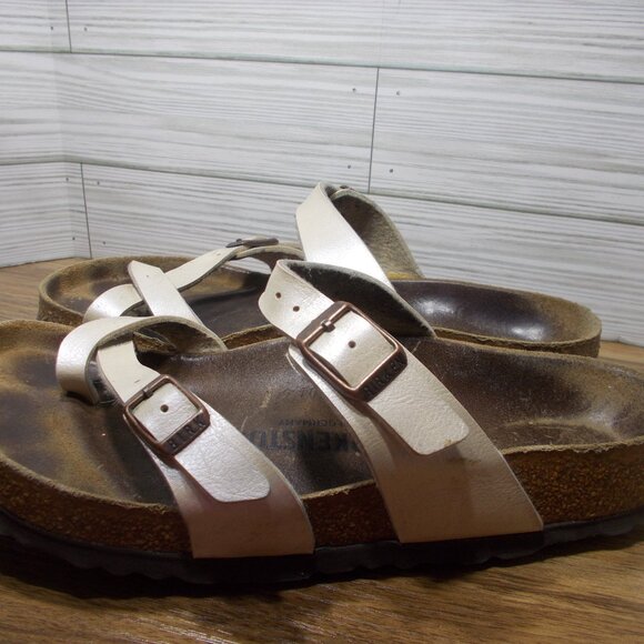 Birkenstock Mayari Graceful Pearl Cream Sandals Womens EU 38 US 7 - Picture 1 of 5